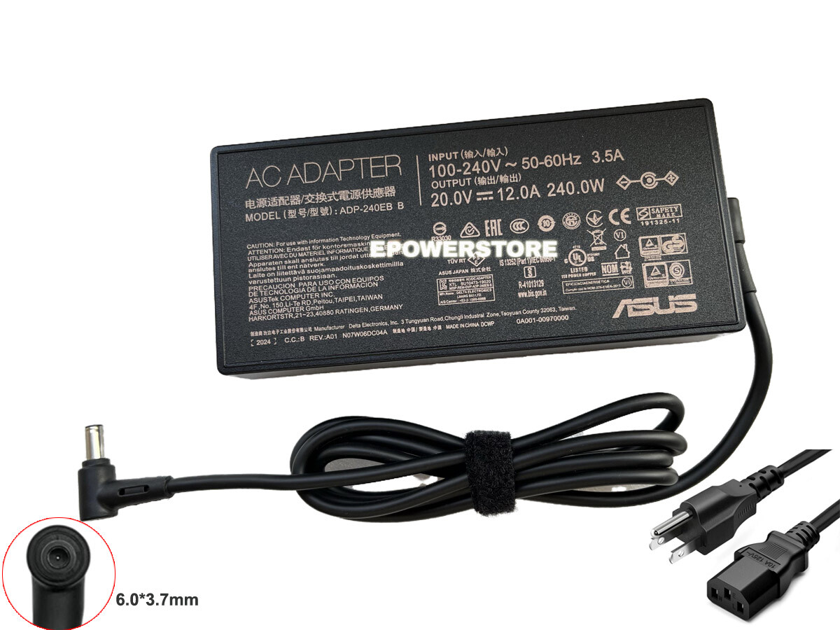 240W AC Power Adapter For ASUS ProArt Studiobook 16 OLED H7600 H7600HM Charger