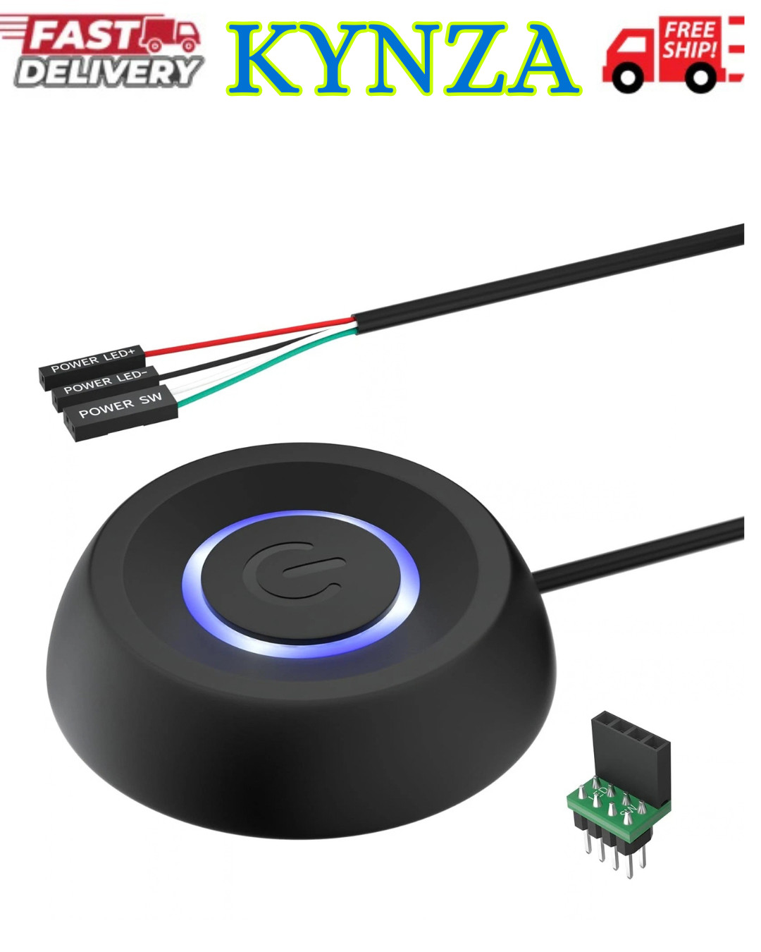 PC Power Button External Switch ON Off LED Extension for Desktop Computer Mother