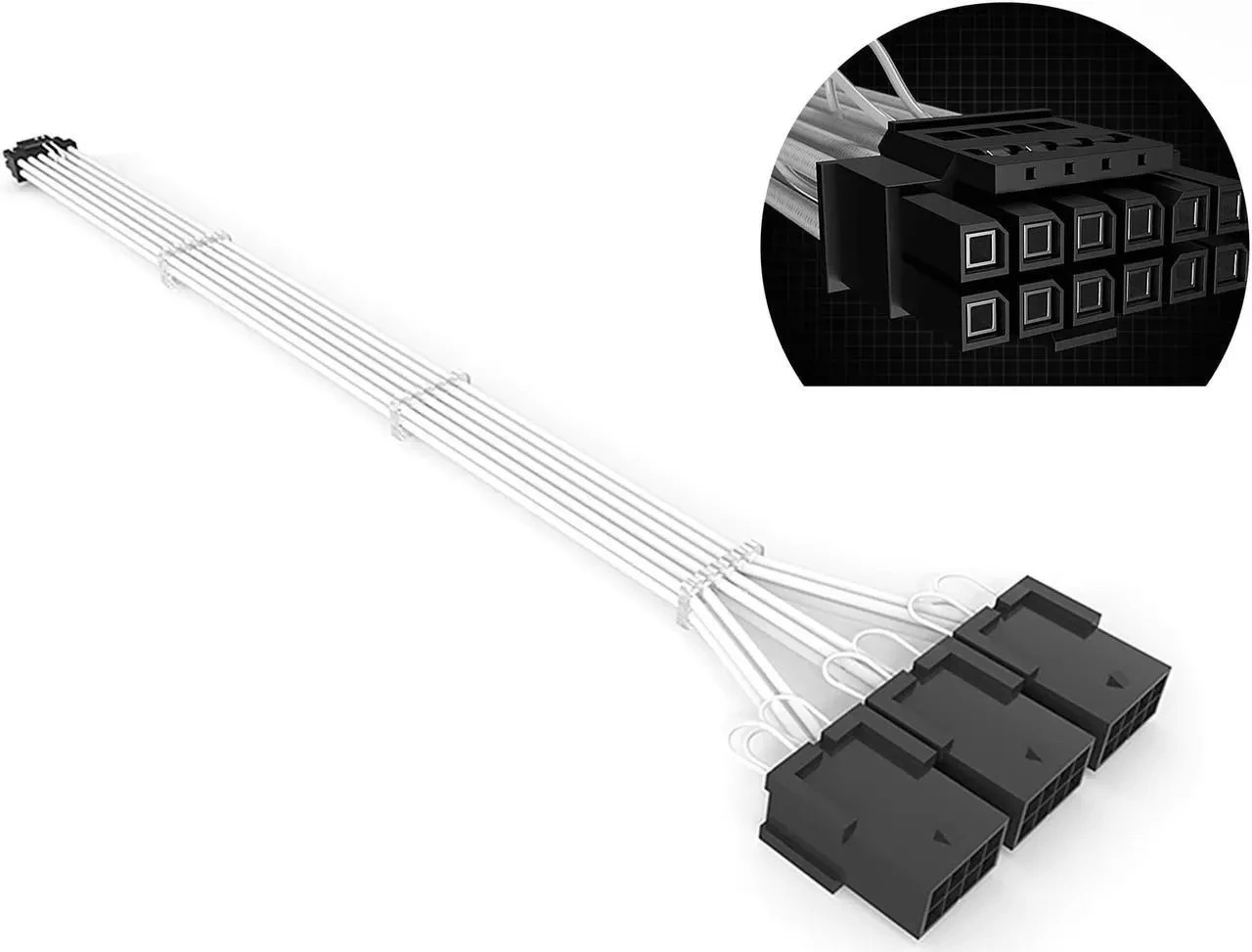 SAMA PCI-E 5.0 GPU PSU ARGB Cable 12+4pin to 3*8PIN 12VHPWR