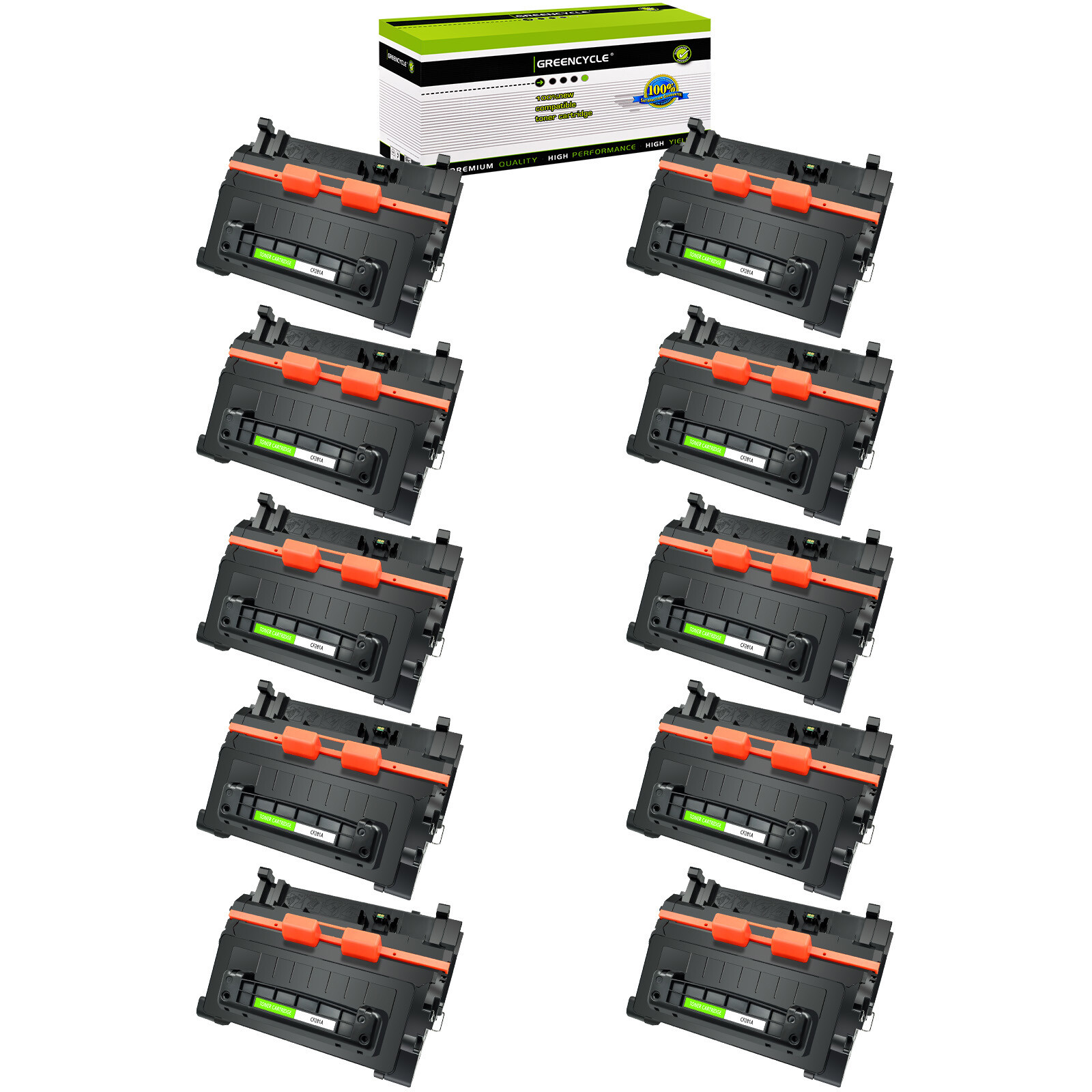 10PK CF281A Toner fit for HP 81A LaserJet Enterprise M604 M605n M606x M630 M630z