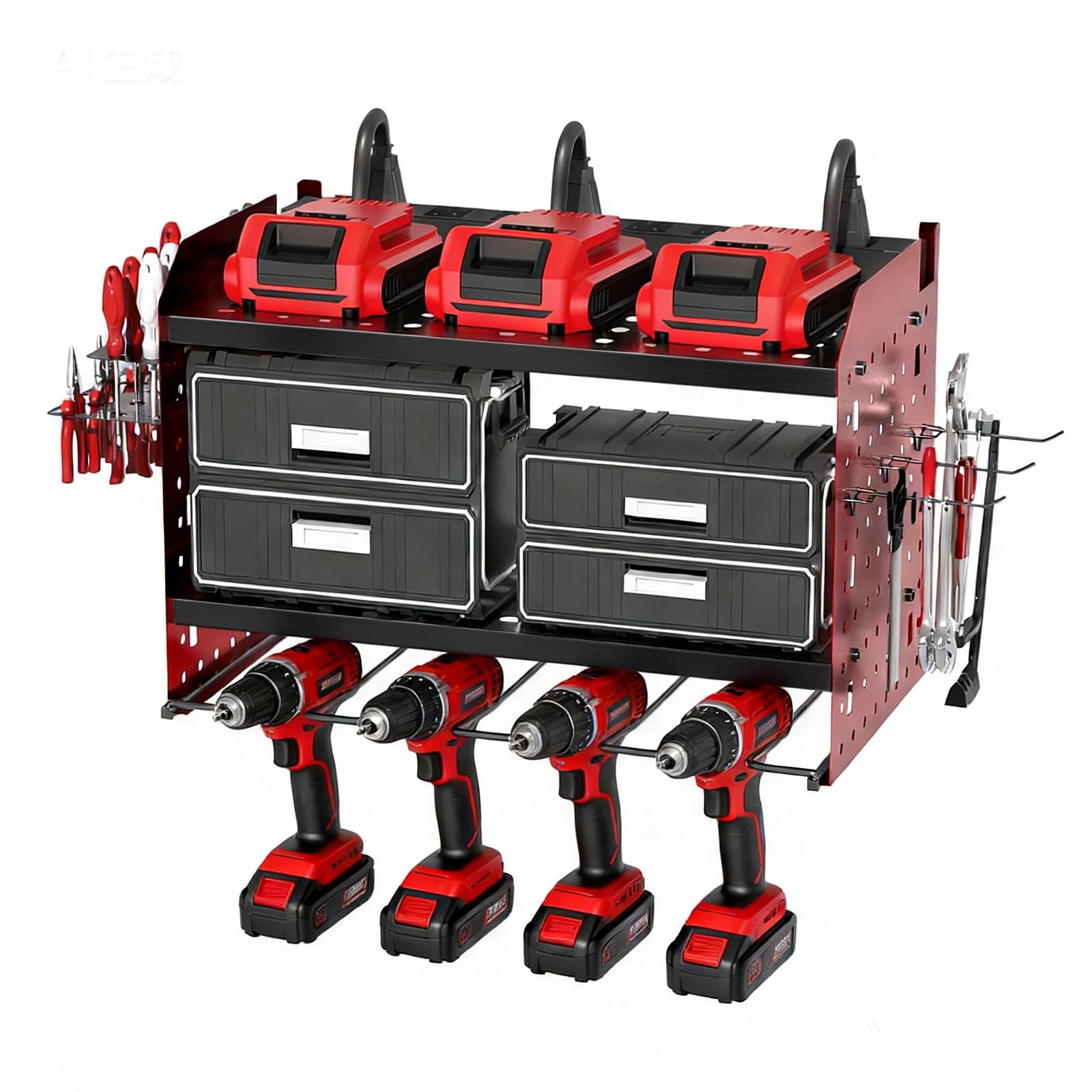 Modular Power Tool Organizer Wall Mount 1 Pack, 3 Tier.