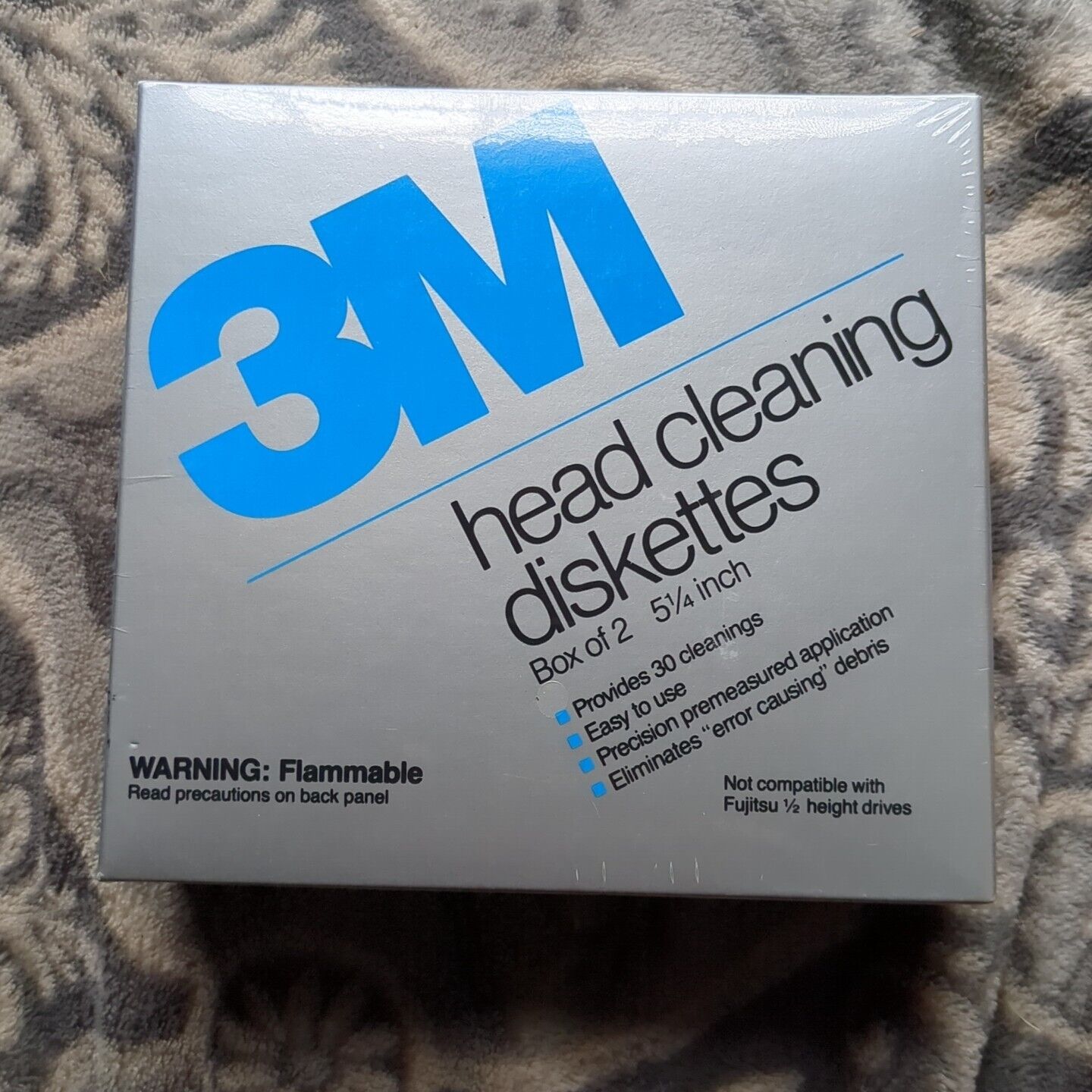New Sealed 3M Head Cleaning Diskette Kit Box of 2 x 5.25