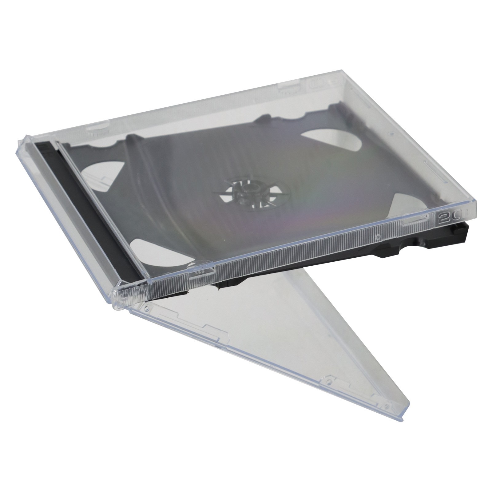 2x STANDARD Double 2 CD Jewel Case with Tray 10.4mm (2 CD) Lots Protectors Cover