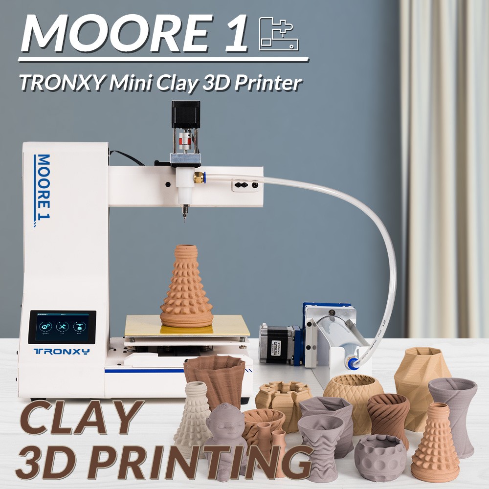 TRONXY Moore1 Ceramic Clay 3D Printer All-in-one Machine Structure 180*180*180mm