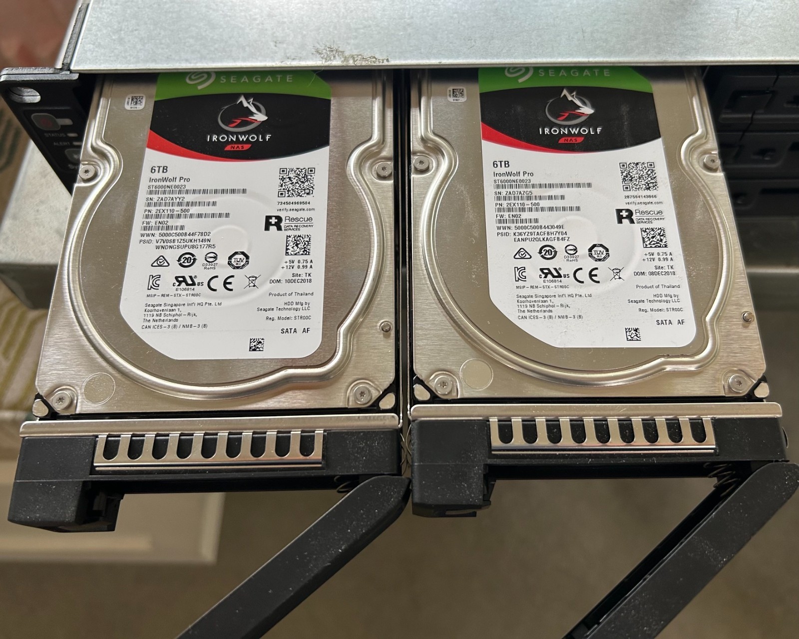 Synology RackStation RS3617RPxs, 2.4Ghz, 40GB, 2 Seagate 6TB, M.2, 10Gig NIC