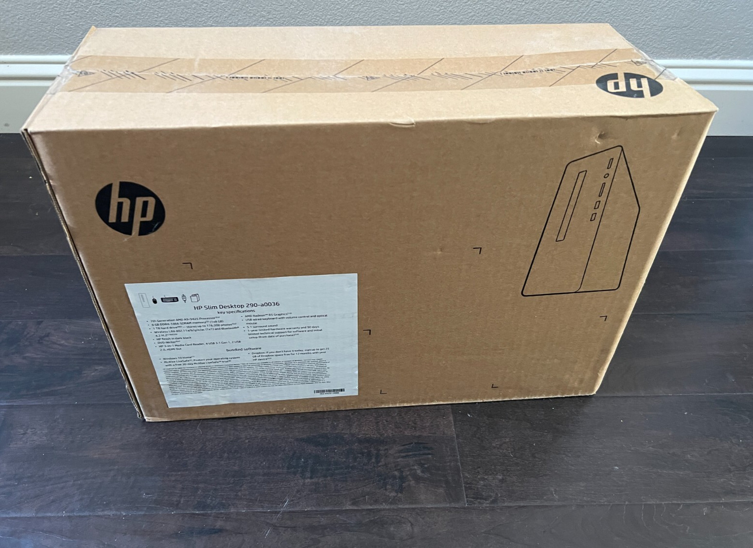 HP SLIM DESKTOP 290-a0026 7th Gen 8GB RAM 1 TB HDD Hard Drive NEW IN BOX SEALED