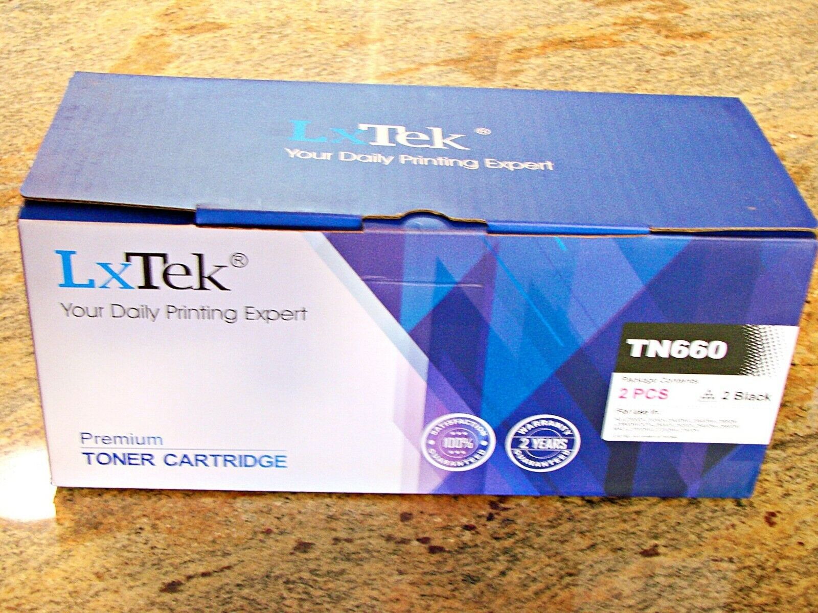 LxTek Compatible Toner Cartridge Replacement for Brother TN660 Black 2 Pack