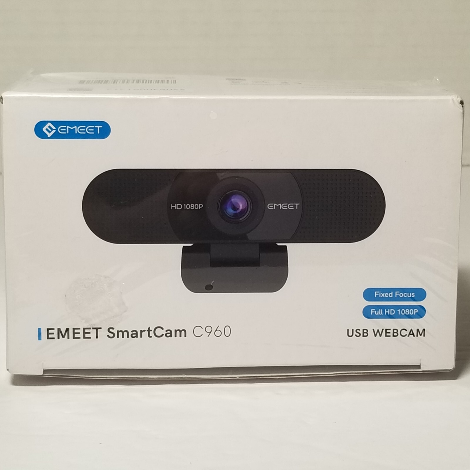 EMEET C960 USB Webcam - Black Full HD 1080P Fixed Focus New Sealed