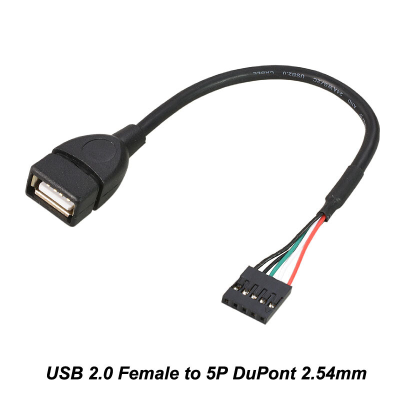 USB-A 2.0 Female to 5/9 Pin Female USB Header PCB Motherboard Cable 30cm 50cm