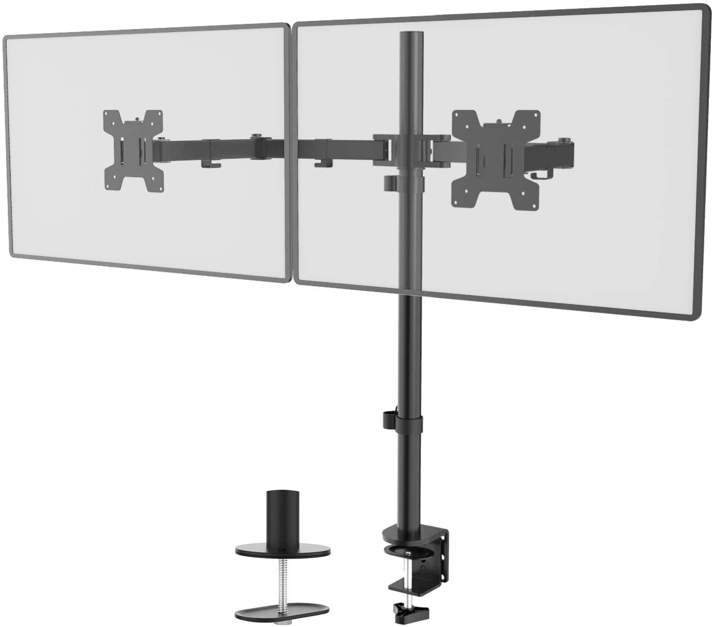WALI Extra Tall Dual LCD Monitor Fully Adjustable Desk Mount Fits 2 Screens up