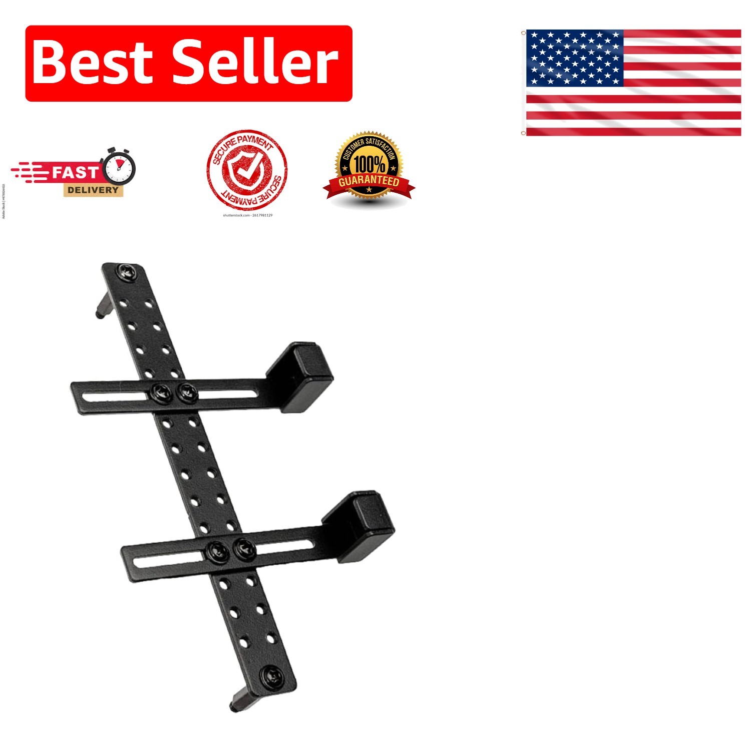 Sleek Black Anti-Sag GPU Bracket - Supports Graphics Stability Elegantly