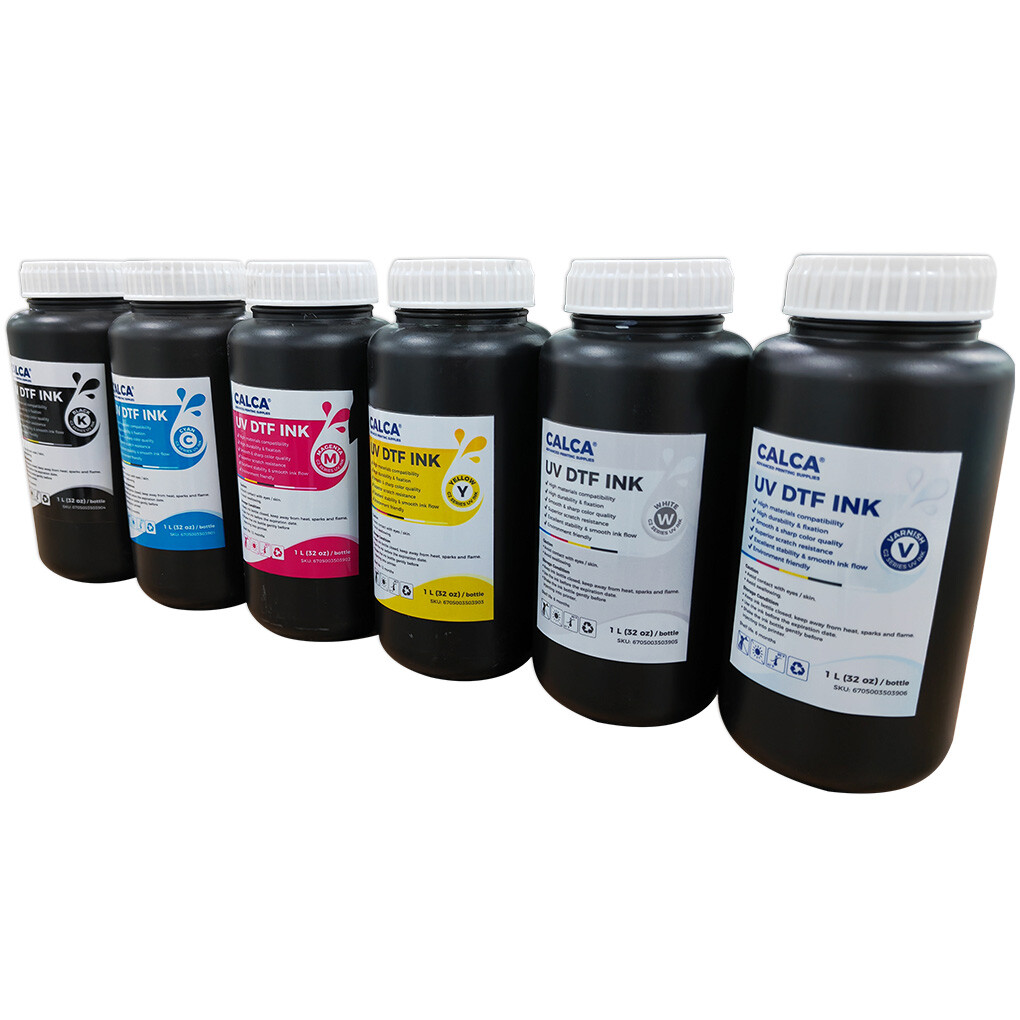 UV/UVDTF Ink For Printheads, Bottle of 1L For Crystal Label Sticker Print - US