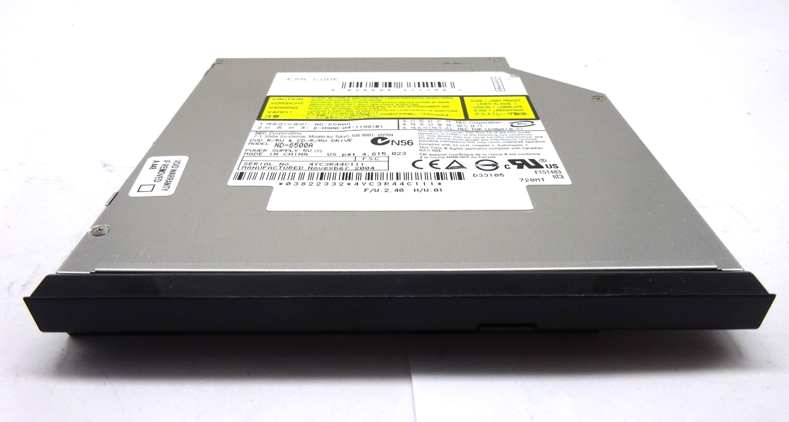 NEC ***ND-6500A*** DRIVE NOTEBOOK IDE DRIVE #NLW1252