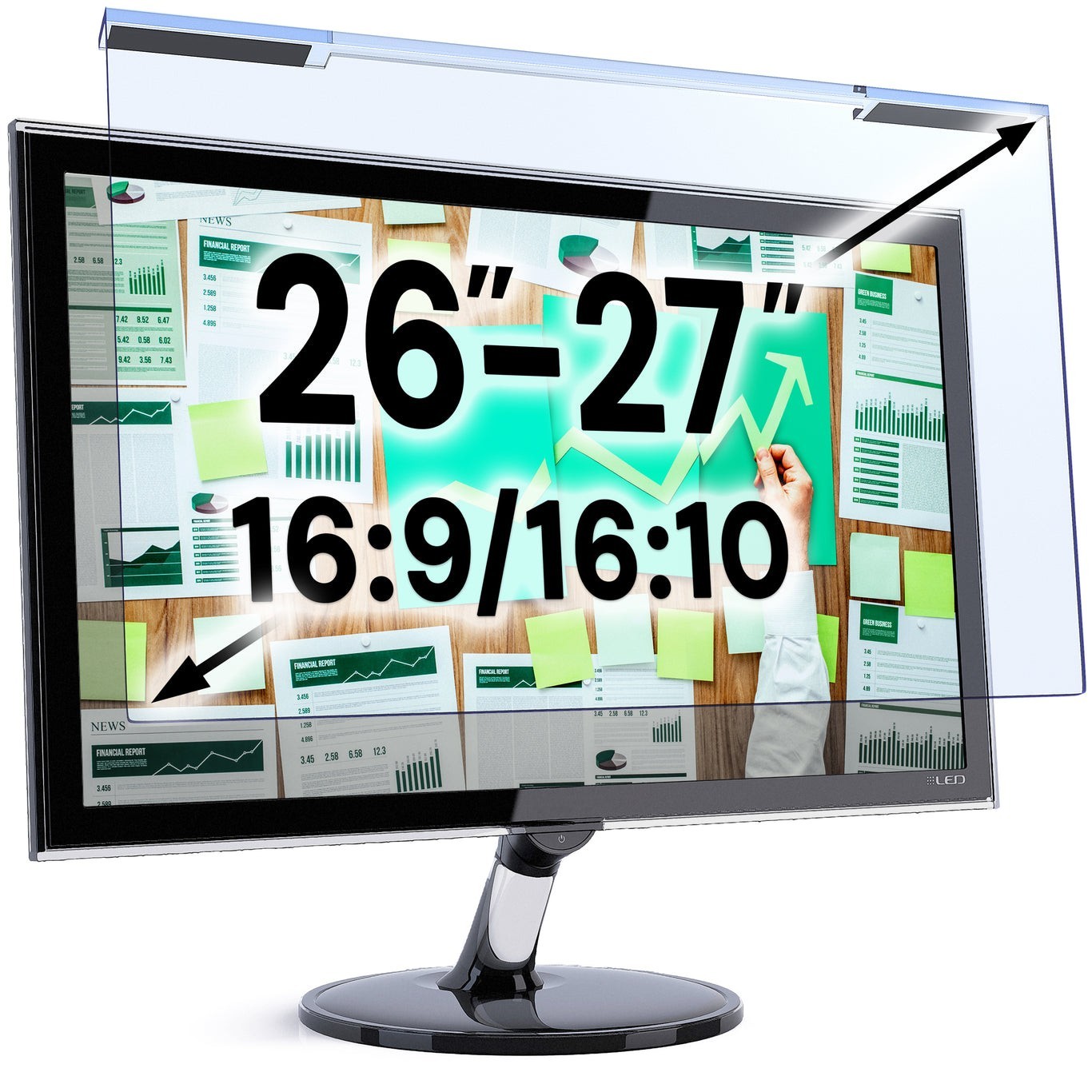VINTEZ Blue Light Screen Protector for 26-27" Computer Monitor 