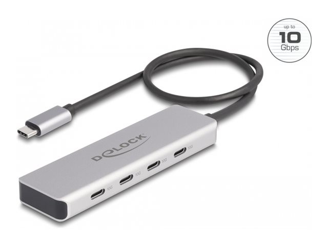 Delock USB 10Gbps Type-C Hub with 4 x Female Connection Cable 64231