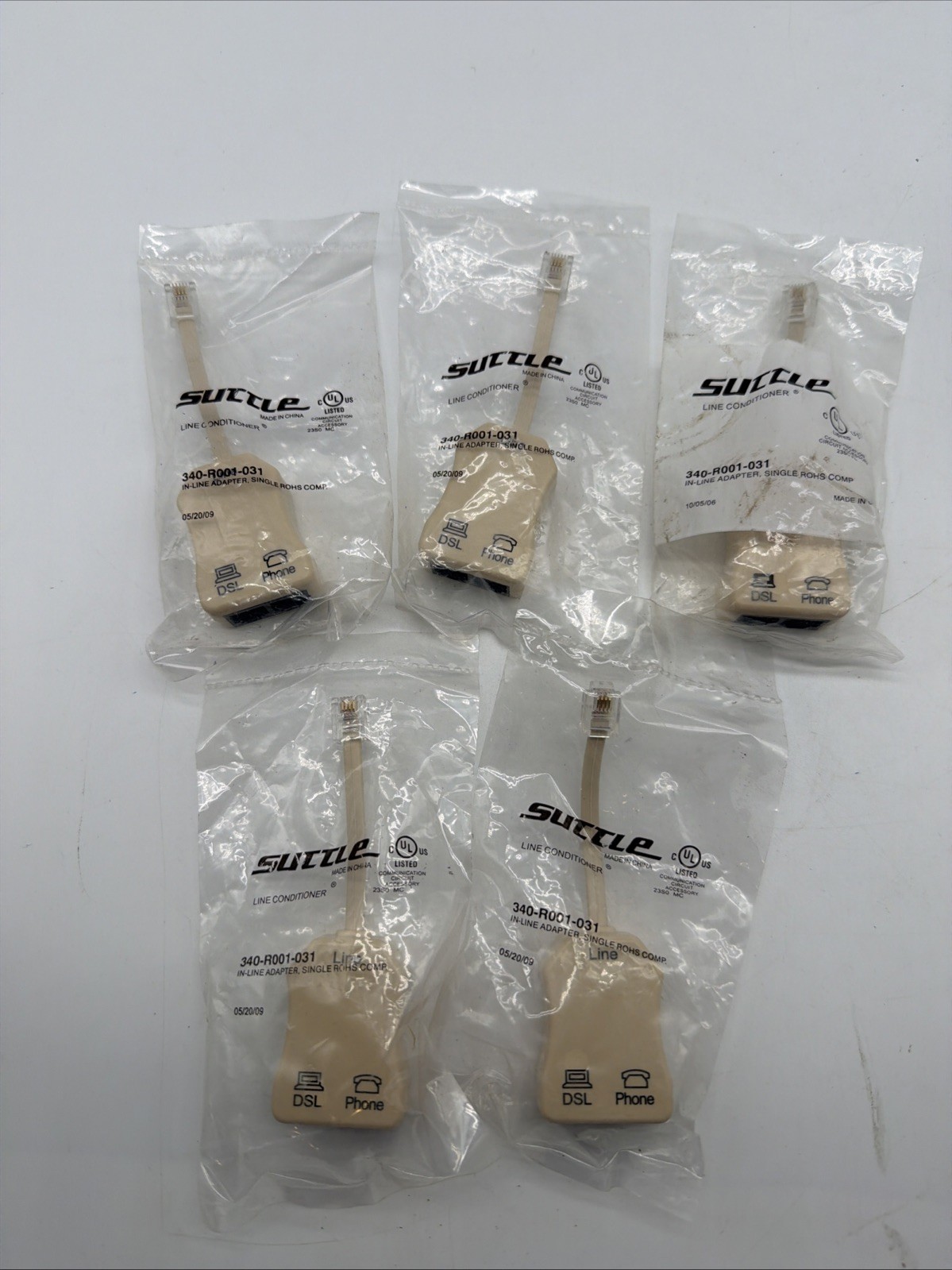 Lot of 5 Suttle 340-R001-031 DSL Line Conditioner Adapters Brand New Sealed