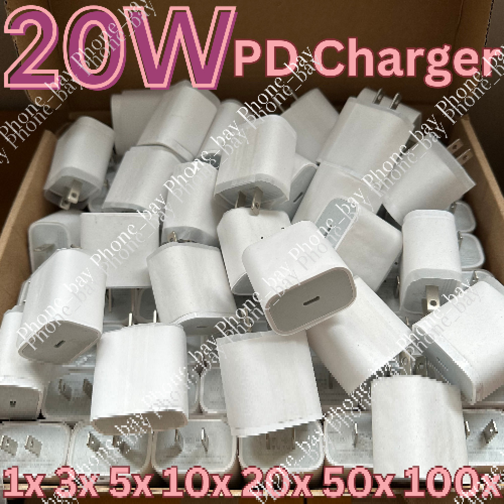 100x Lot 20W USB C Fast Wall Charger PD Power Adapter For iPhone 14/13/12/11/XR 
