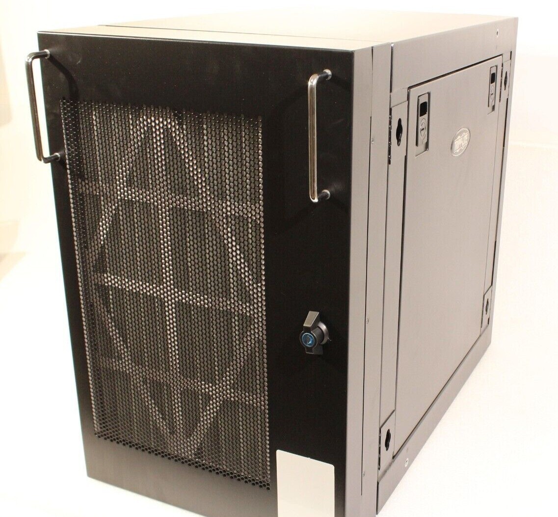 VERTICAL ORIENTATION WALL MNT 6U TRIPP LITE w/AUX FILTER DUAL FAN DOOR NEW