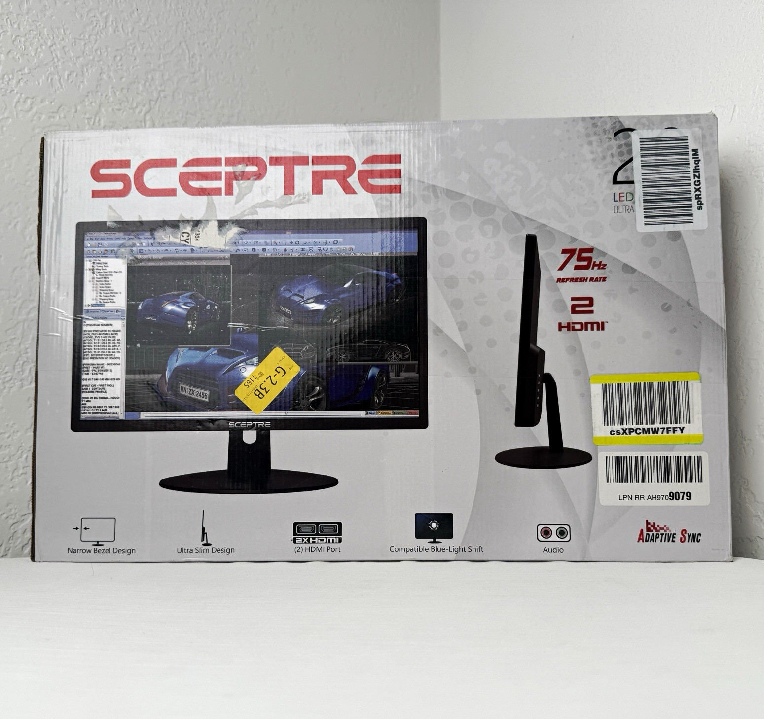Sceptre E20 Ultra Slim Pro 20in LED Monitor 75Hz 16:9 Adaptive-Sync 2x HDMI