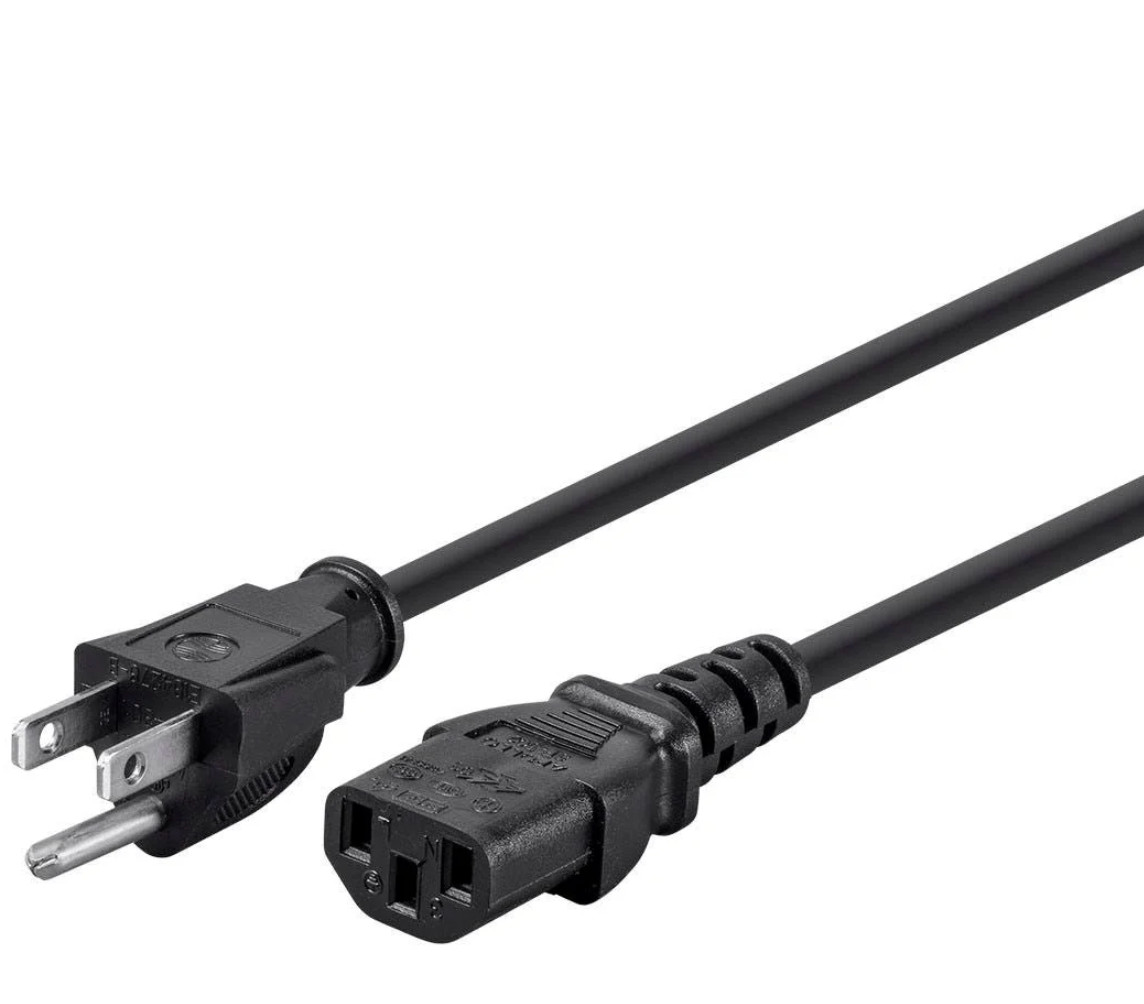 7 pack - 5ft IEC Cable 125V 10 Amps NEMA 5-15P IEC