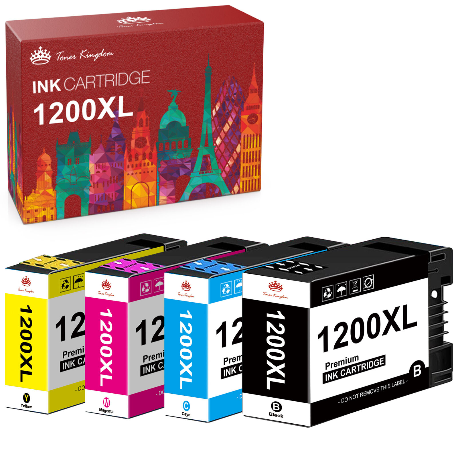 4PK PGI-1200XL PGI1200 Ink Cartridge for Canon 1200 MAXIFY MB2320 MB2720 MB2120