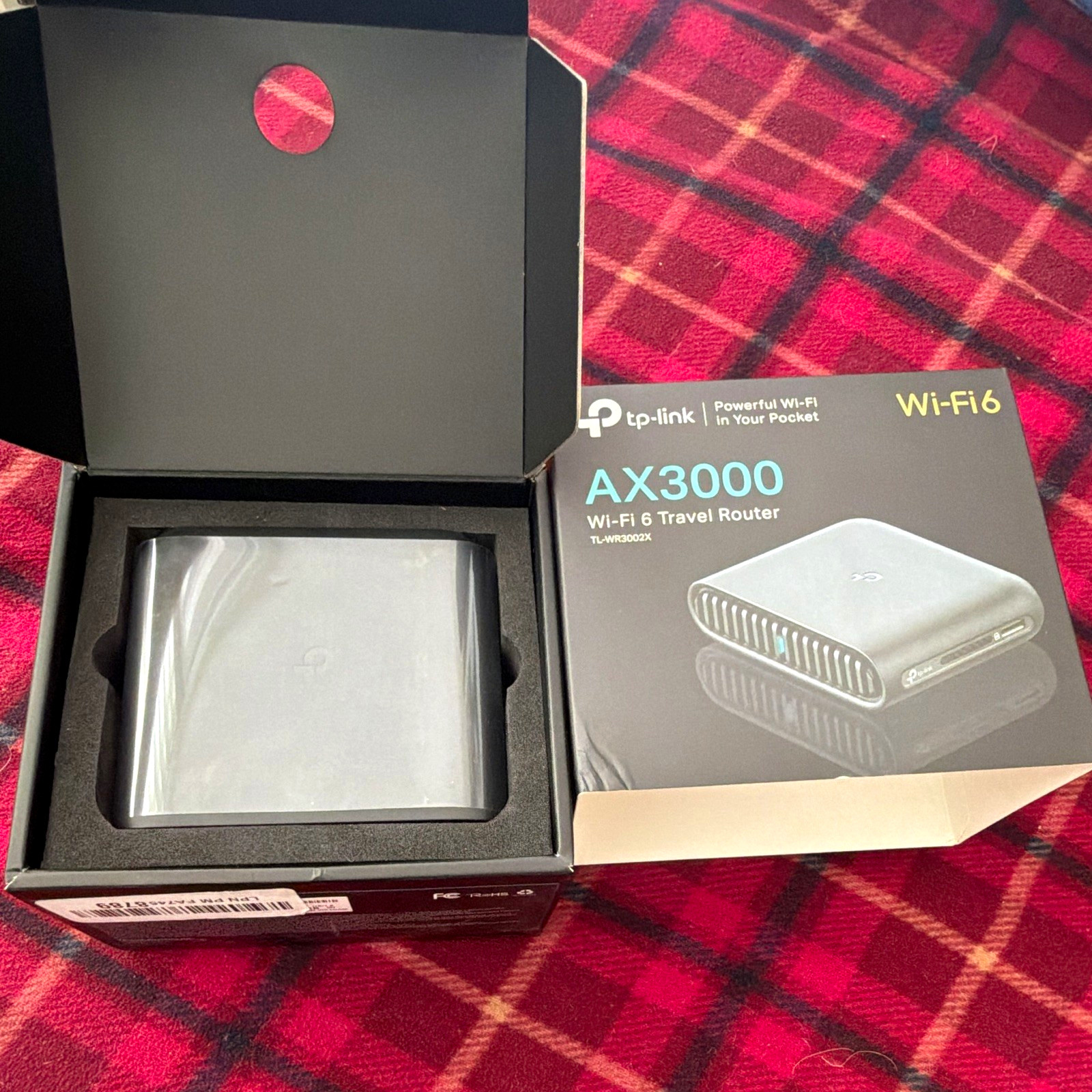 TP-Link AX3000 Wi-Fi 6 Dual-Band Travel Router Black TL-WR3002X
