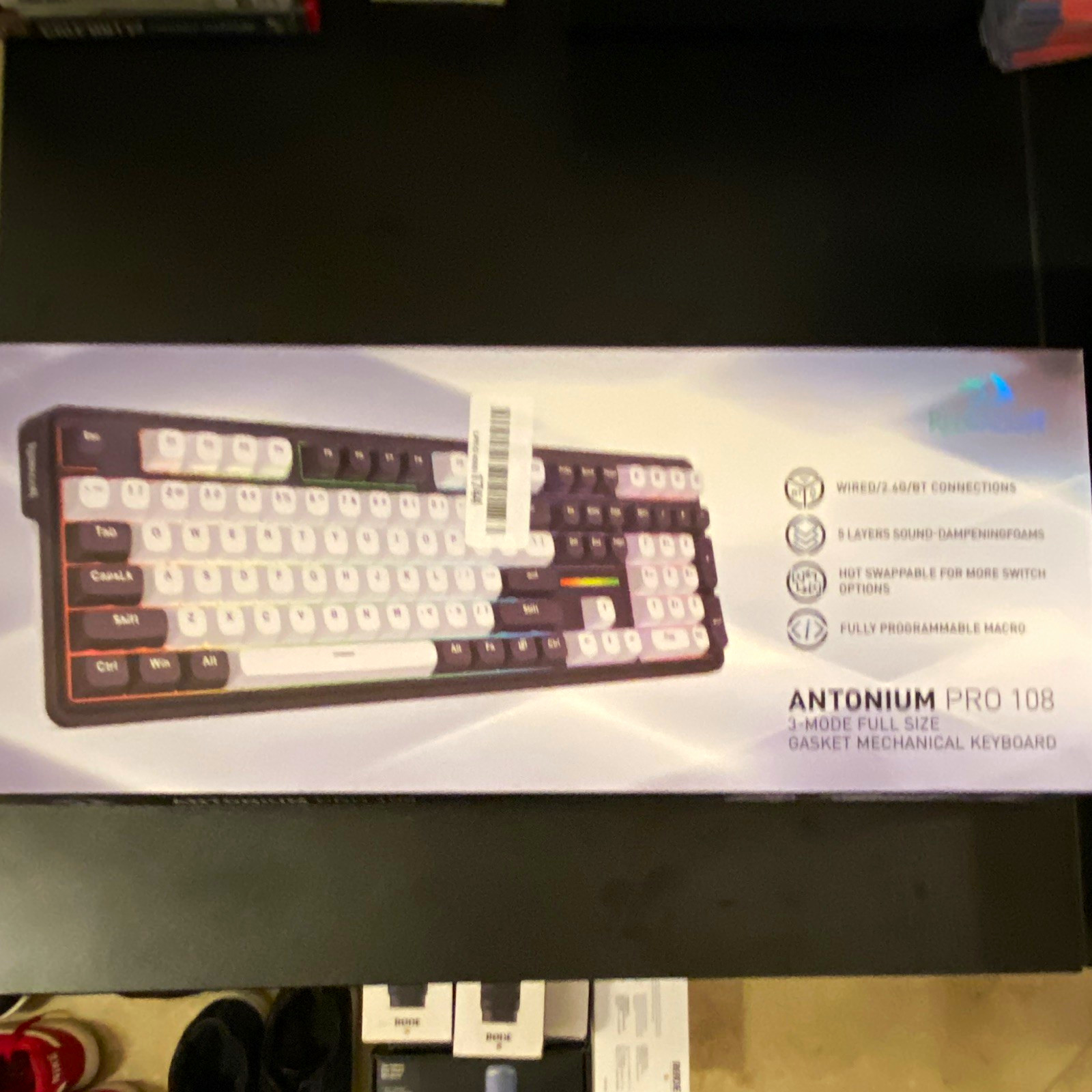 Redragon Antonium Pro 108 K745 Mechanical Keyboard Wireless/Wired Illuminated