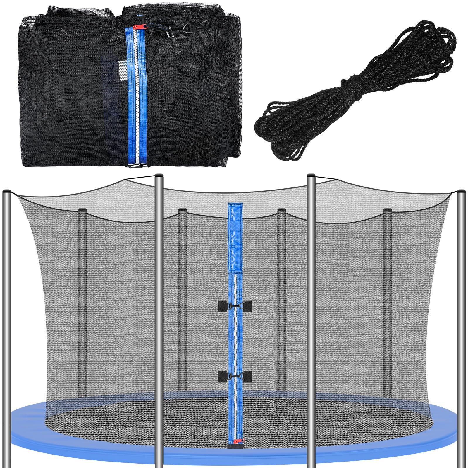 Trampoline Net Replacement 8 Straight Poles 12 FT