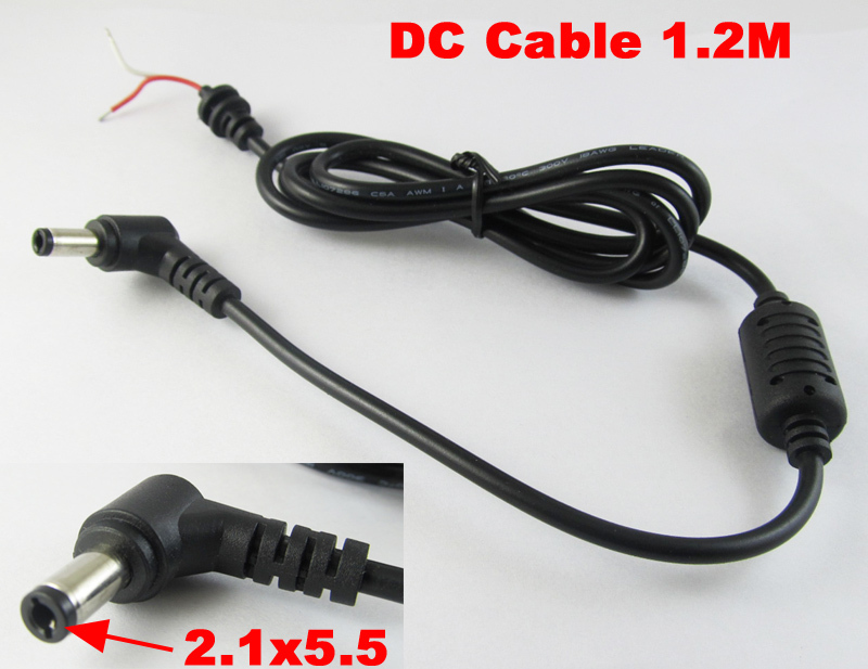 4pcs 1.2M Right Angle 5.5x2.1mm DC Power Plug Connector Cord Cable w/Lock Ring