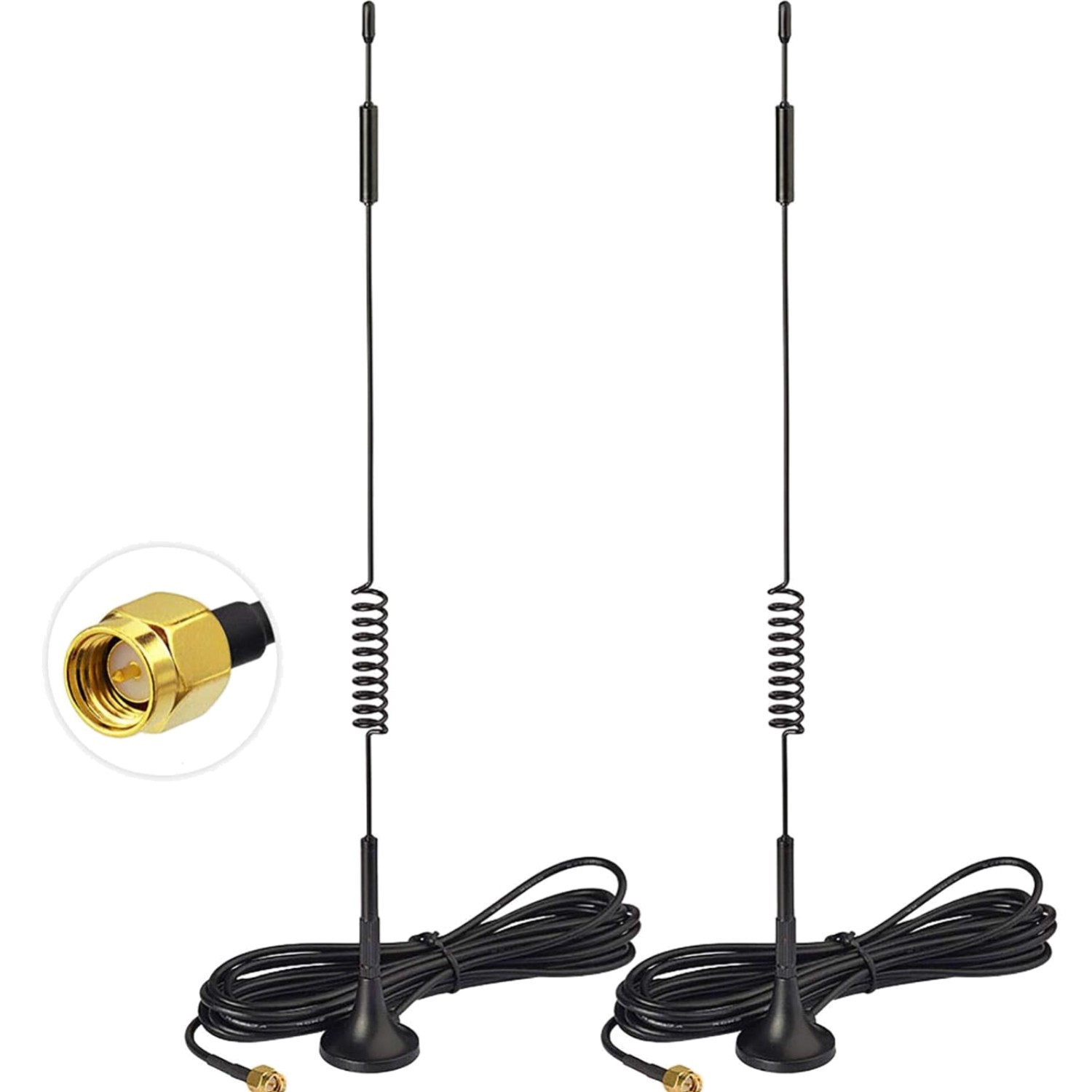 Omni-Directional 4G LTE Antenna 2-Pack with Magnetic Base – SMA Male Connector