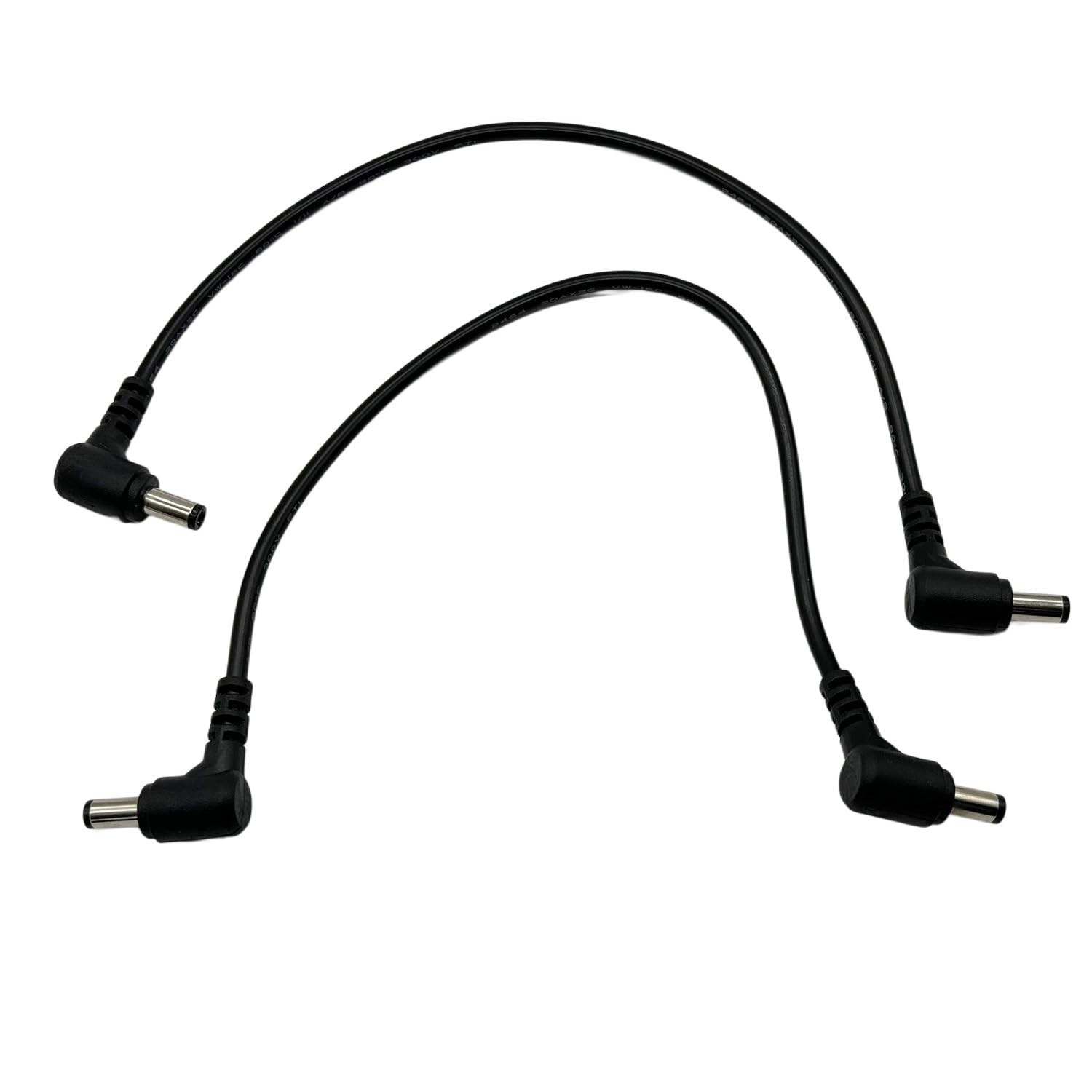 2Pcs DC Power Adapter Cable 5.5mm x 2.5mm 90 Degree Male to 12V 24V