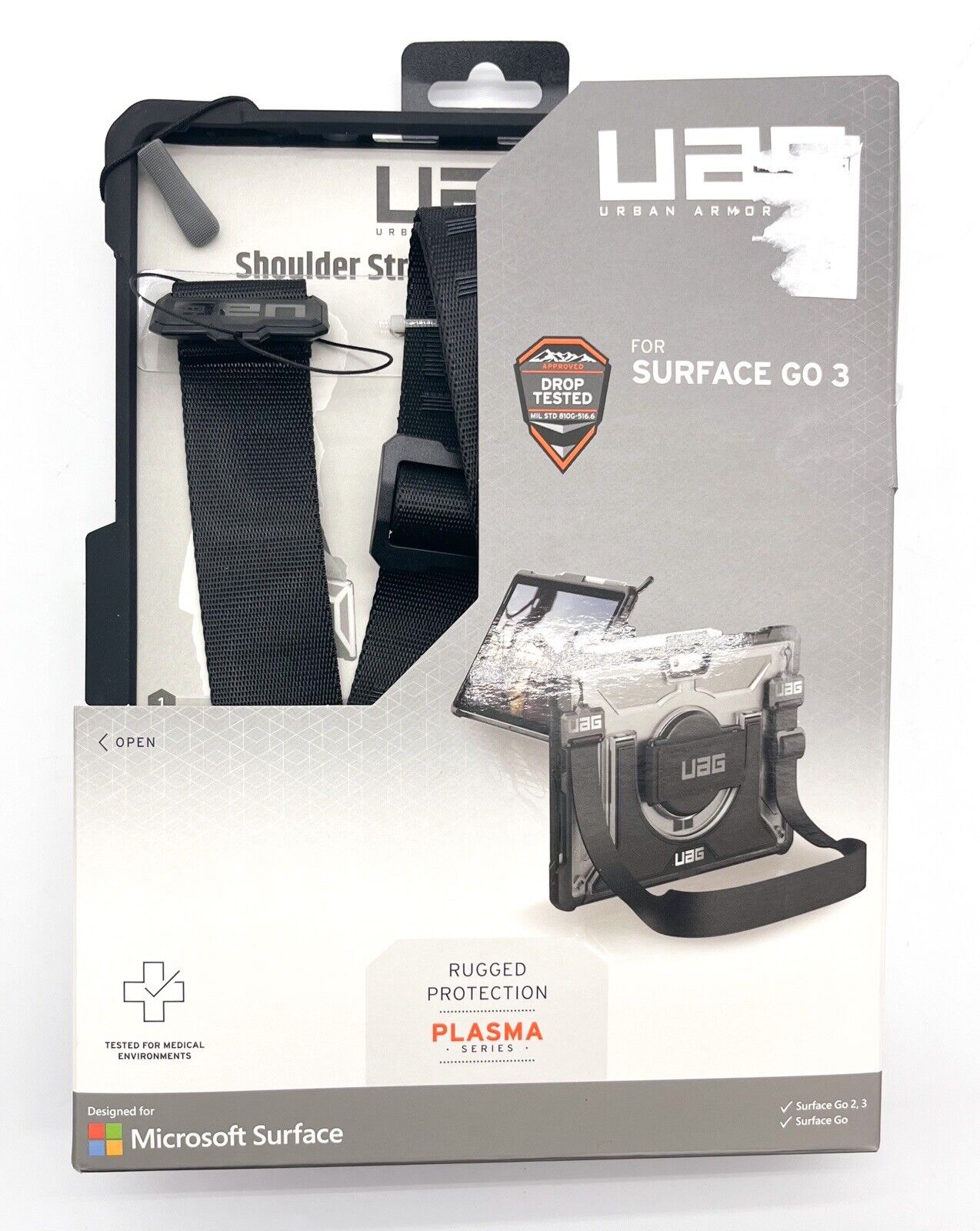 UAG Plasma Rugged Case Ice (Clear) for Microsoft Surface Go 3 - Open Box