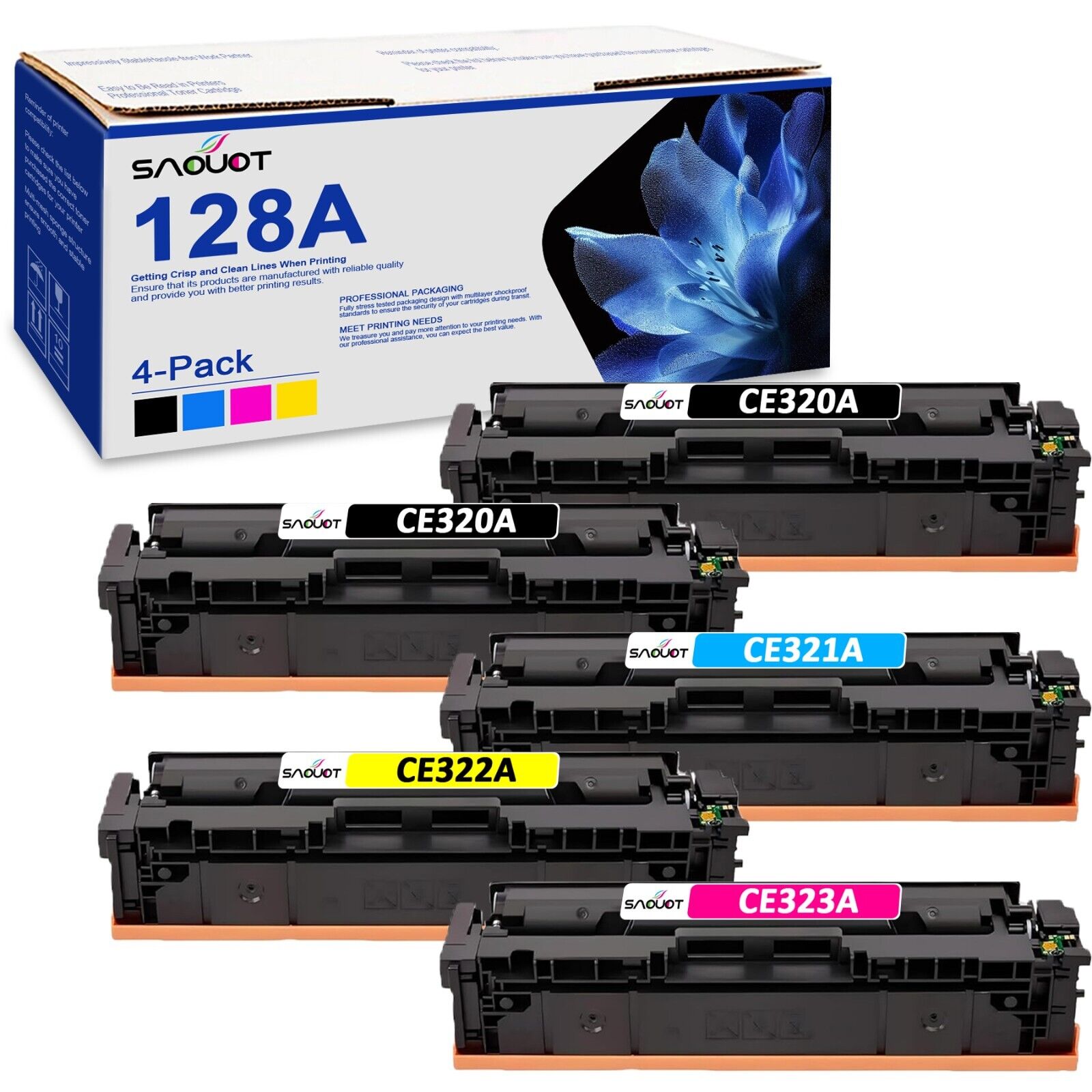 128A CE320A Toner Cartridge Replacement for HP Pro CM1415fn CM1415fnw CP1525n