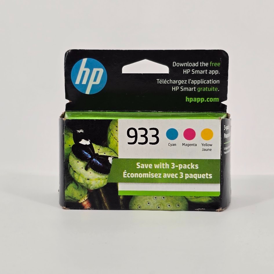 HP 933 Tri-Color Ink Cartridges - Cyan Magenta Yellow (Choose EXP)