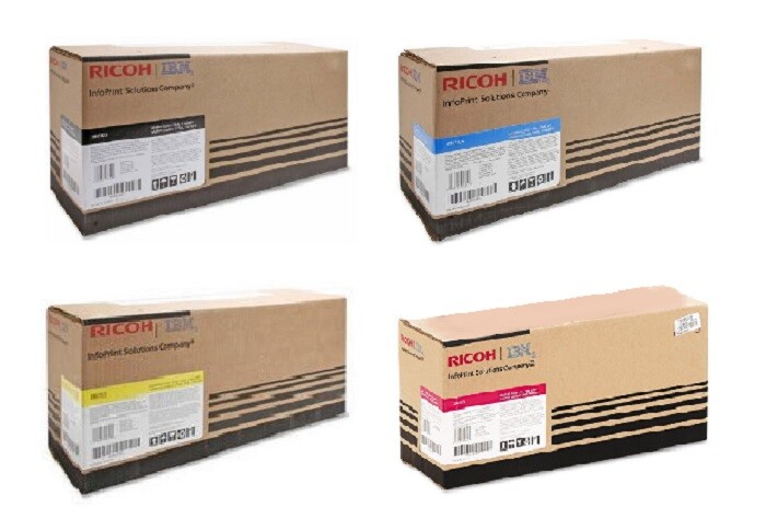 4x Genuine Toner Ricoh IBM Infoprint 1764 / 39V1923 -39V1926 High Cap Cartridge