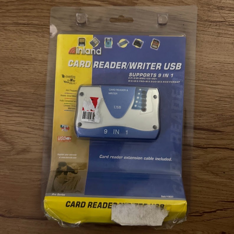 Inland Card Reader/Writer USB Support’s 9 In 1