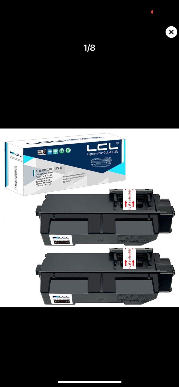 Lcl Compatible Toner Cartridge Replacement  For Kyocera Tk1162