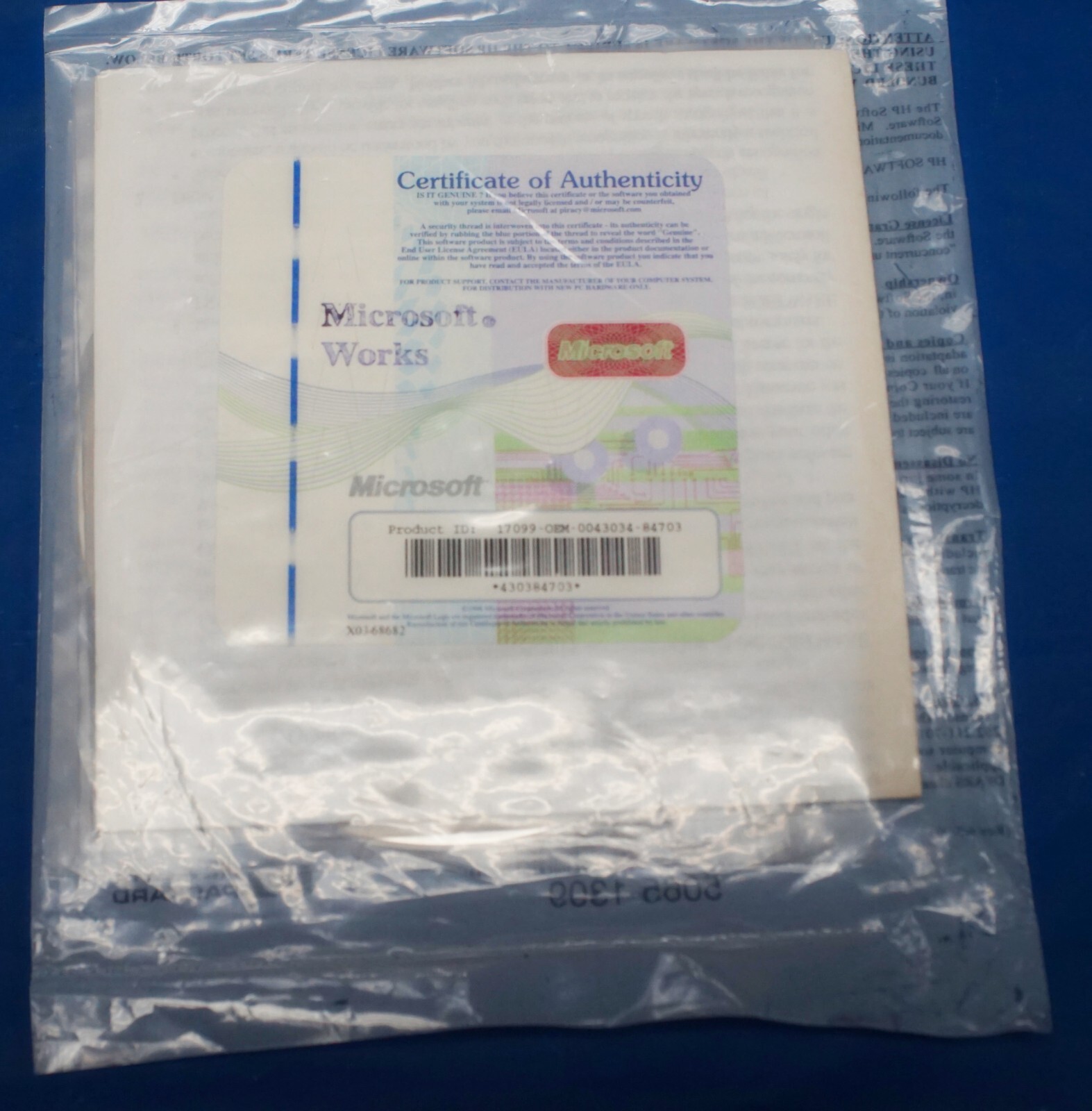 NIP Sealed NEW Microsoft Works Suite 1998 w/ Product Key HP