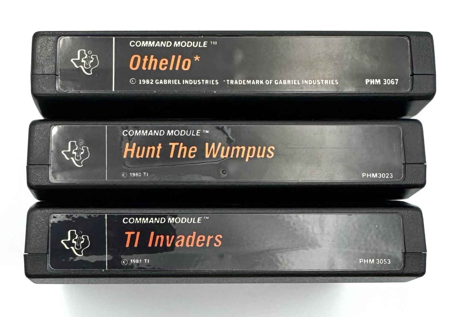 Texas Instruments Cartridge Command Module - Lot Of 3 Games  - Untested