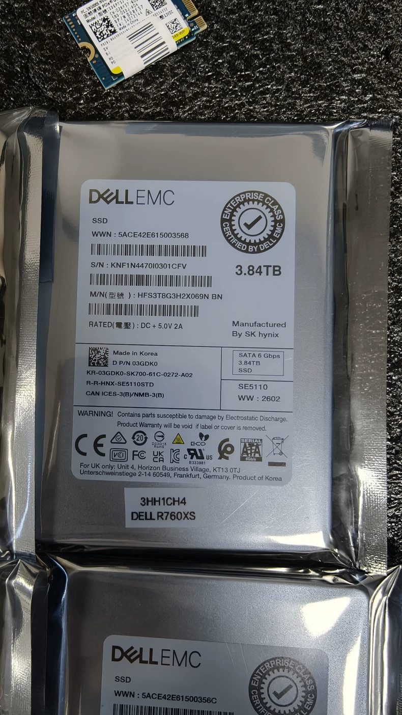 03GDK0 DELL EMC SK HYNIX 3GDK0 SE5110 3.84TB 6Gbps SATA SSD HFS3T8G3H2X069N SSD