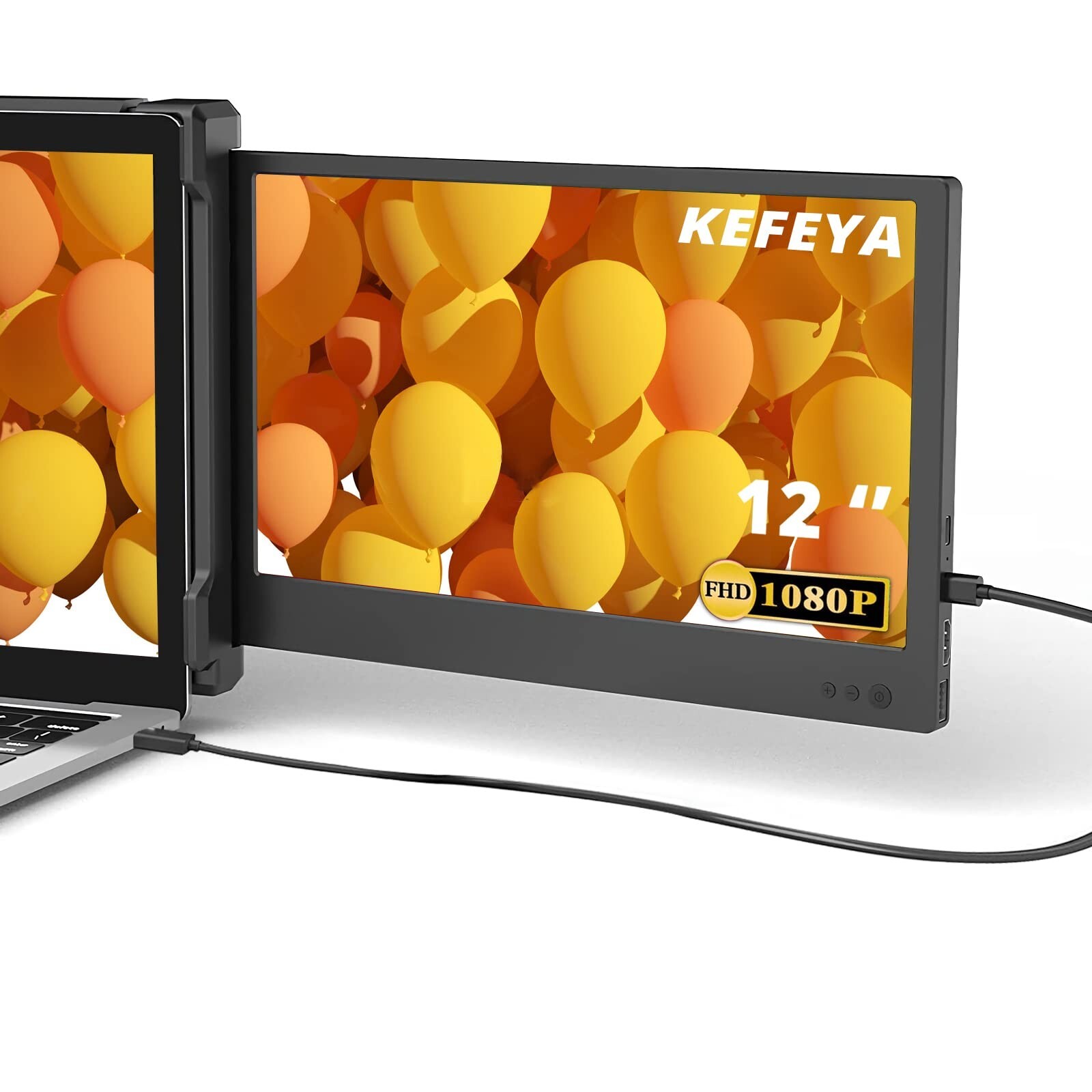 12" Laptop Screen Extender FHD Display Portable Monitor Plug & Play KEFEYA P1 US