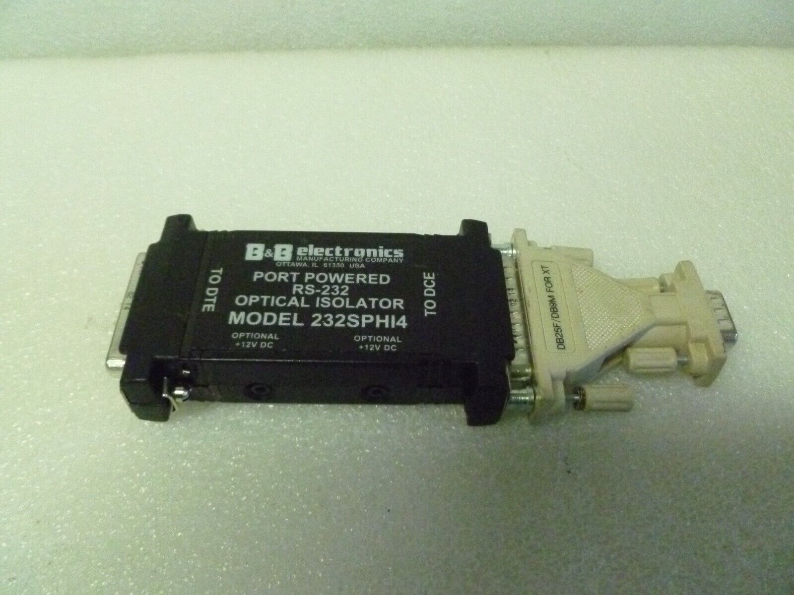 B&B ELECTRONICS PORT POWERED RS-232 OPTICAL ISOLATOR MODEL: 232SPHI4