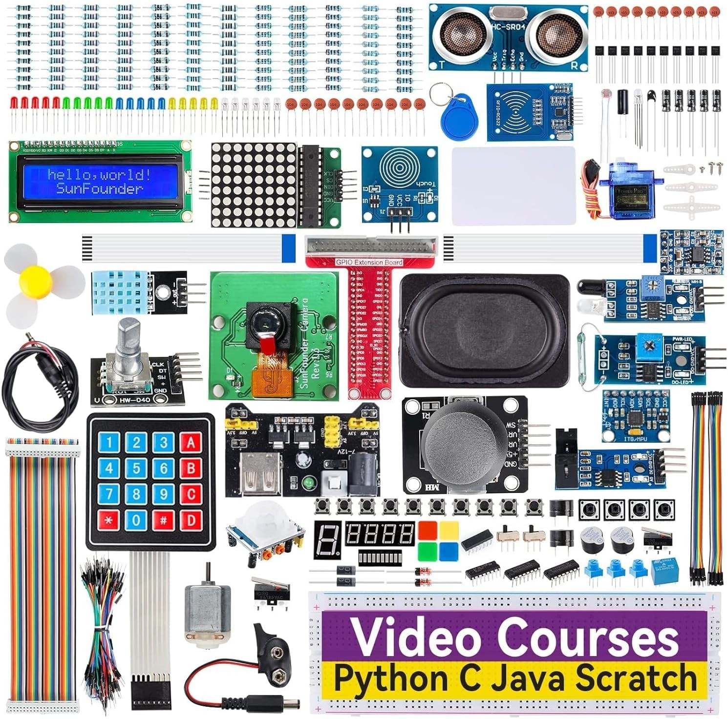 Comprehensive Raspberry Pi 5 Starter Kit for Beginners - 161 Projects Included