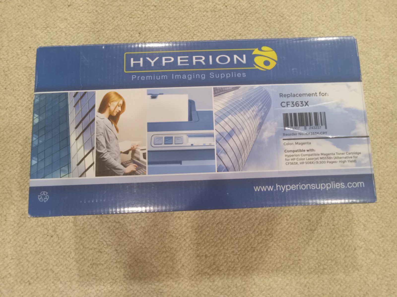Hyperion Premium Imaging Magenta Toner Catrige Cf363X hp Laser Jet Printer
