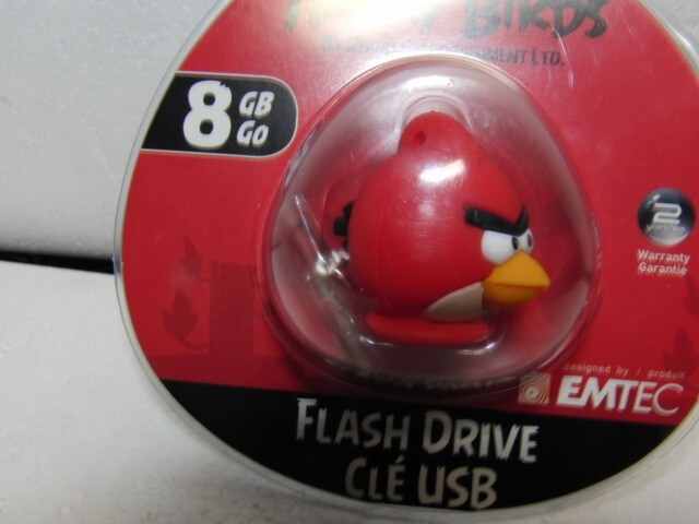 Emtec Angry Birds 8 GB Go Red Bird Cle' USB Flash Drive NEW