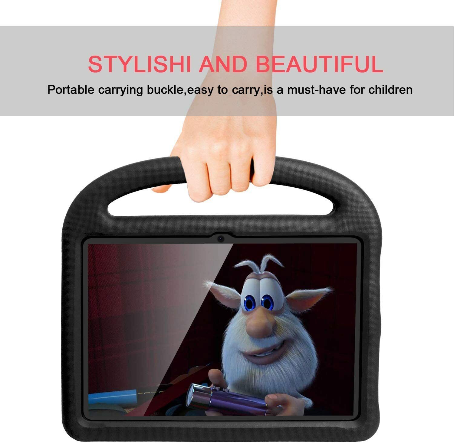 For Amazon Fire HD8/HD8 Plus 2024/2022/2020 Kids Handle EVA Foam Stand Slim Case