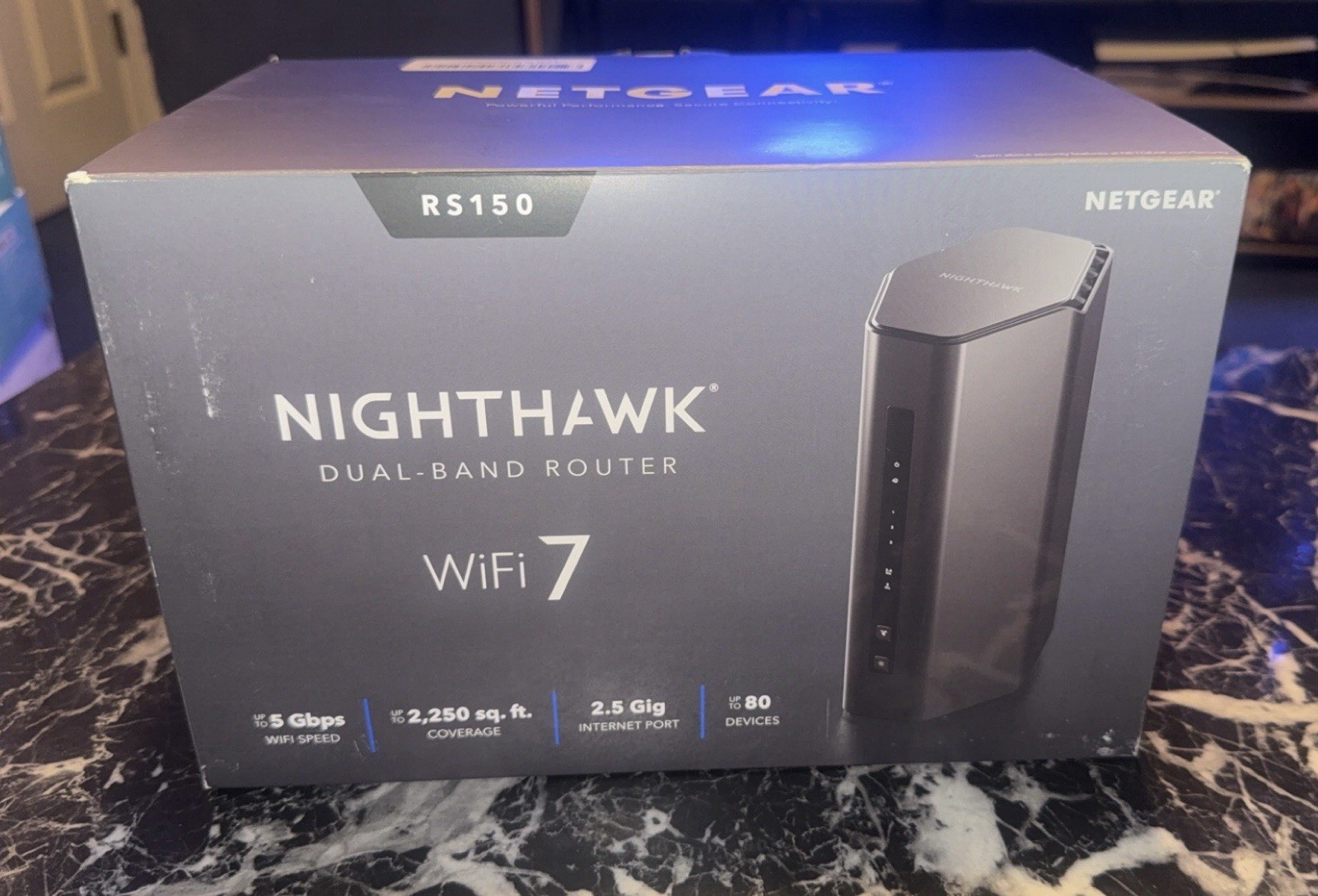 NETGEAR Nighthawk RS150 (RS150) WiFi 7 Dual-Band Router 5 Gbps, Black