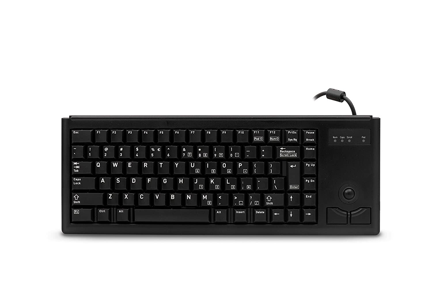 CHERRY ELECTRICAL G84-4420LPBEU-2 83 Key UltraSlim Keyboard w/Trackball