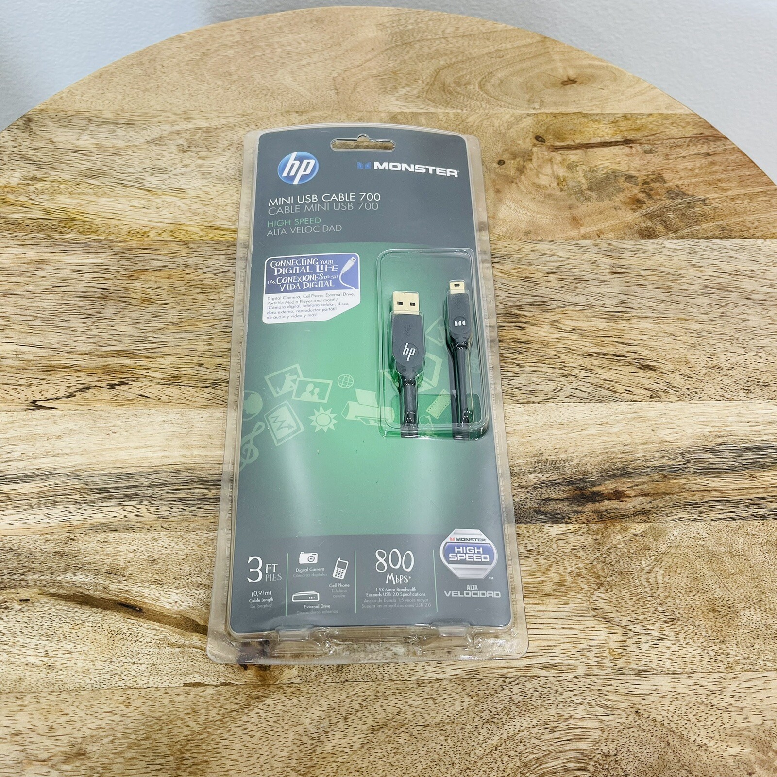 HP Monster Mini USB Cable 700 High Speed  3 Ft 800 MBPS