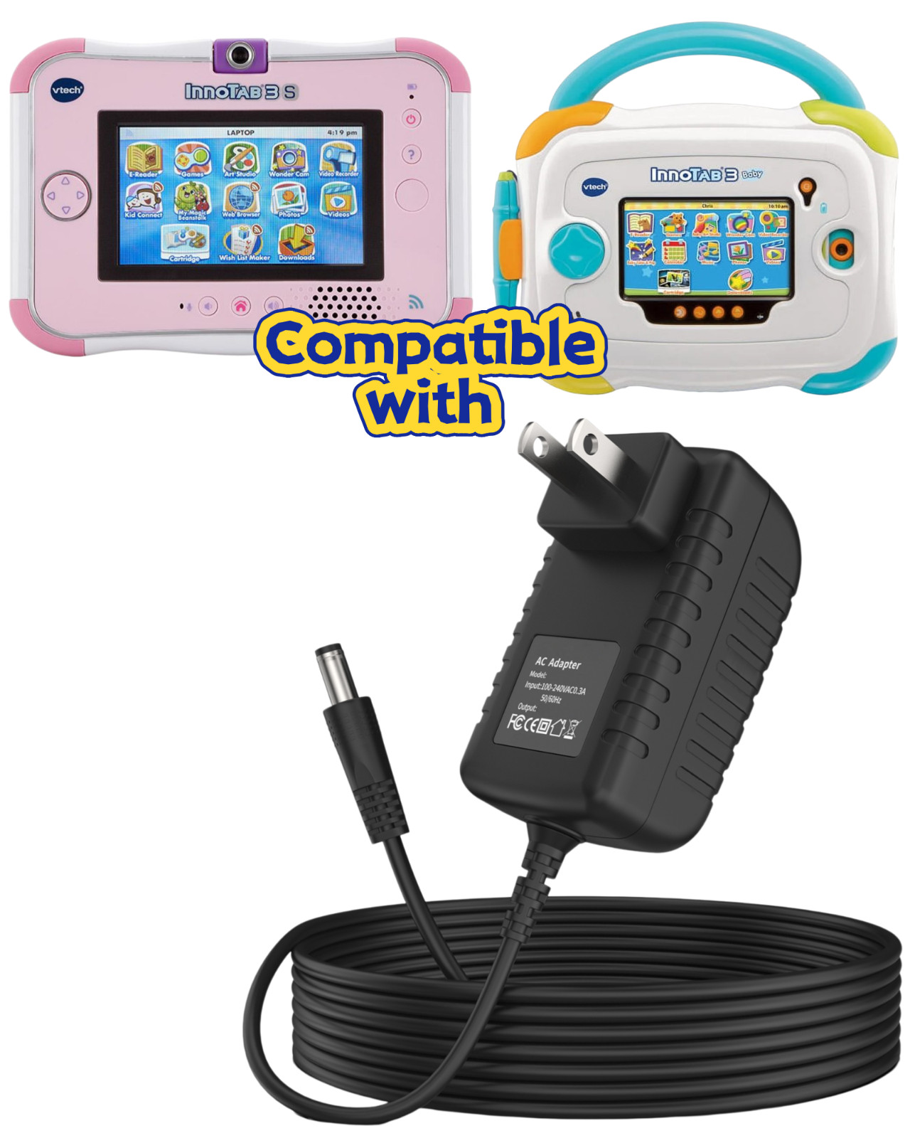 7.5V AC Adapter for Kids Vtech InnoTab 3/3S InnoTab3 Charger Power Supply Cord